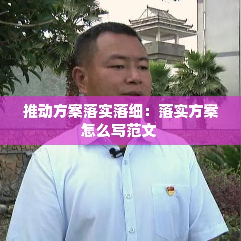 推動(dòng)方案落實(shí)落細(xì)：落實(shí)方案怎么寫范文 