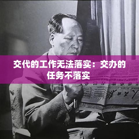 交代的工作無法落實：交辦的任務不落實 