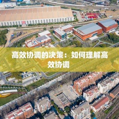 高效協(xié)調的決策：如何理解高效協(xié)調 