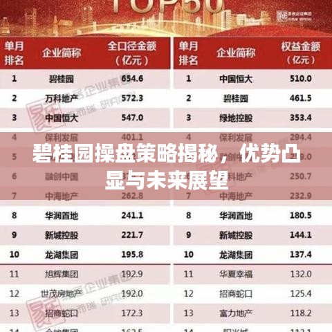 碧桂園操盤(pán)策略揭秘，優(yōu)勢(shì)凸顯與未來(lái)展望