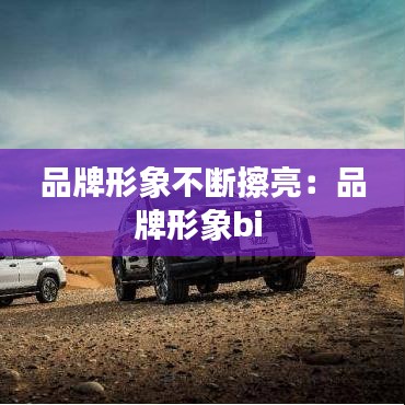 品牌形象不斷擦亮：品牌形象bi 