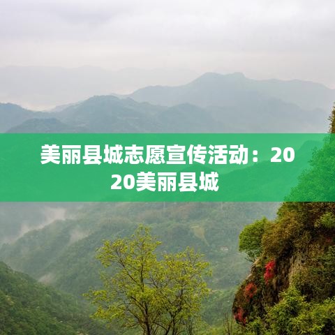 美麗縣城志愿宣傳活動(dòng)：2020美麗縣城 
