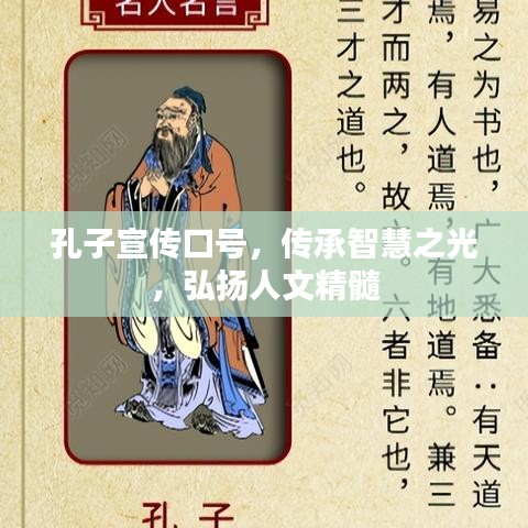 孔子宣傳口號(hào)，傳承智慧之光，弘揚(yáng)人文精髓