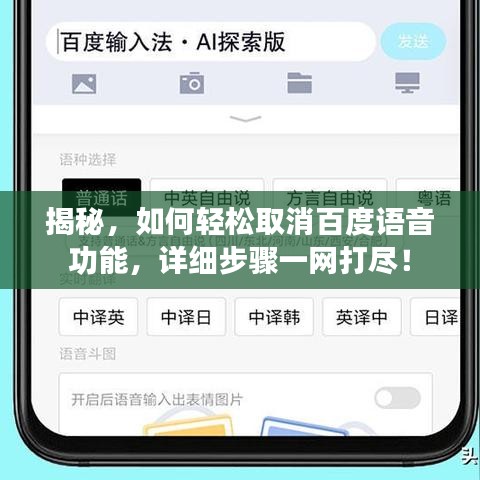 揭秘，如何輕松取消百度語音功能，詳細步驟一網(wǎng)打盡！