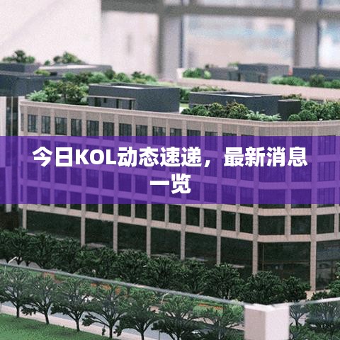 今日KOL動態(tài)速遞，最新消息一覽
