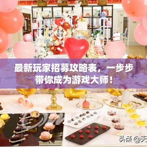 最新玩家招募攻略表，一步步帶你成為游戲大師！