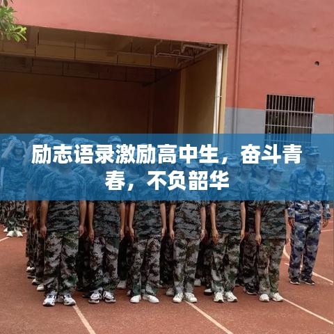 勵志語錄激勵高中生，奮斗青春，不負韶華