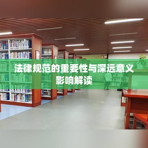 法律規(guī)范的重要性與深遠(yuǎn)意義影響解讀